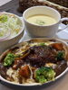 お店で手作り！ハンバーグののった焼きカレー「【松山夜カフェ】寒い冬にぴったり！手作りハンバーグカレーで至福のひととき🍛✨」