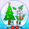 「雪ウサギのクリスマスイラスト❄」