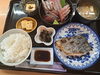 鰆の塩焼き＋刺身盛り合わせ定食　2300円「さわらの塩焼き＋刺身盛り合わせ定食　2300円」
