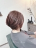 ピンクベージュのショートボブ「10%OFF」
