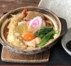鍋焼きうどん「分倍河原駅徒歩３分　手打ちそばふるたの鍋焼きうどん」