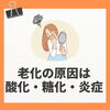 「老化の原因【酸化・糖化・炎症】」