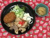 「本日のAランチは　焼肉とフライ」