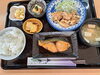 煮魚ランチ、若鶏の唐揚げ、小鉢3品付き　1350円「煮魚ランチ、若鶏の唐揚げ、小鉢3品付き1350円」