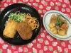 「本日のAランチは　肉じゃがとミックスフライ」