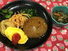 「本日のAランチは　煮込みハンバーグ」