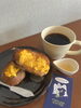コーヒー&かぼちゃとクリームチーズのトースト「かぼちゃとハチミツのマリアージュ」
