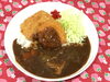 「本日のAランチは　エビカツいかカツカレー」