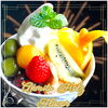 HOLZ あんみつかりん風味「大人気‼️HOLZのあんみつ🍓【諏訪湖畔の人気レストラン】」