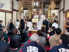 「【帰山奉告式③】帰山奉告式（本堂内）御祈祷・撰経を背中に押し当てます！◾️令和7年2月16日（日）100日間の大荒行（再行）を終えた妙栄院住職：及川浩正上人［京成高砂駅より徒歩5分・無人野菜販売所・鬼子母神・日蓮宗ご祈祷］」