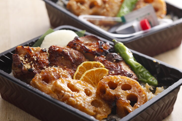 岩国れんこん鶏どり弁当 1250円(税込み)「たつの仔名物弁当 」