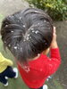 髪の毛に積もる雪❄️「雪が降りました❄️」