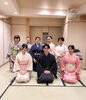 無事全員踊られた後、素敵な笑顔の記念写真♪「【銀座　日本舞踊教室】　藤間翔舞踊教室のお浚い稽古❣」
