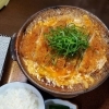 ロースカツの卵とじ