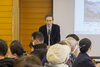 今回の訓練を企画した久保英也教授「【防災】清新町・臨海町避難所の開設訓練に参加しました～その1「江戸川区の水害リスクと避難対策」」