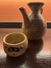 信楽焼にあやかった可愛いタヌキのお猪口。「インディの《飲むリエ日誌》 其の拾参本目 」