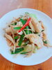ピリ辛イカ野菜炒め「4/6 ピリ辛イカ野菜炒め　日替わり　おすすめ　ランチ　夜ご飯　木更津　中華　金龍」