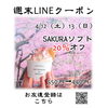 週末クーポン　SAKURAソフト　20％オフ「週末お得クーポン配信中 【伊那市のお土産、ケーキ、スイーツといえばちいずくっきい】」