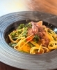ホタルイカと菜の花のアーリオオーリオ🦑「ホタルイカと菜の花のアーリオオーリオ🦑　農家イタリアン trattoria＆bar 黒猫🐈‍⬛」