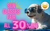 サングラス 30%off「サングラスフェア開催中！最大30％OFF！」
