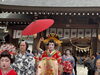 「北上市・諏訪神社で『桜絵巻おいらん道中』が開催されました」