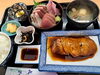 メカジキの煮付け＋刺身盛り合わせ定食　2500円「メカジキの煮付け＋刺身盛り合わせ定食、小鉢3品付き　2500円」