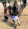 懐かしい回旋塔（しっかりつかんで遠心力を体験）「🥾 里見公園ハイキング３日前 🥾　★英会話と体操のコラボ教室（堀切、お花茶屋、綾瀬、亀有、小菅）」