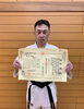 二段の認定状「消防士会員が極真空手二段合格！仕事と空手、努力の結晶――二段認定状と黒帯が届きました」
