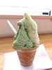 手づくりジェラート「よもぎあずき＆キウイ」「優しい口どけ！美味しい地産地消！」