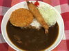 「本日のAランチは　海老カツ&エビフライカレー🍛」