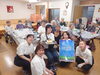 「デイサービス金太郎にて青色と灰色の境界線原作者誕生会を行う‼️。」