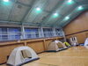 広い体育館にテント🏕️を設置。「イングリッシュキャンプ🏕️⇒大自然🌳の中で学んだ最高の時間⭐️【島根県出雲市の英語教室ドリーム塾】⭐️」