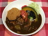 「本日のAランチは　夏野菜とサーモンカツカレー🍛」