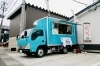 キッチンカー　Photo byまいぷれ会津「Treviキッチンカー、いよいよ本格稼働！水色ボディ×ピッツァのぼりで出店中」