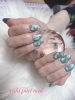 夏マーブル❤︎ターコイズ「推❤︎涼しげターコイズネイル【札幌北区北24条ネイルサロン　yuki puri nail】」