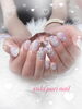 ぷっくりお花がかわいい❤︎「もやもや✨お花ネイル【札幌北区北24条ネイルサロン　yuki puri nail】」