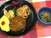 「本日のAランチは　煮込みハンバーグ」