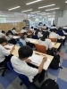 模試の様子「今日は中学3年生は大分県合同模試です！！朝から頑張っています。」