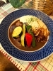 日替り　夏野菜の煮込みチキンカレー「【京成八幡駅TRAD】8/4.ランチメニュー（本八幡カレー店、本八幡ランチ）」