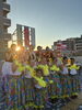 夕暮れの美しい空模様の中踊りました！「博多南夏祭りで踊りました　フラダンス教室　那珂川市　レイマカナアロハ」
