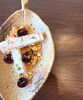 リコッタチーズを使ったイタリアのアイスケーキ「🍑すもものカッサータとアメリカンチェリー🍑　　農家イタリアン trattoria＆bar 黒猫🐈‍⬛」