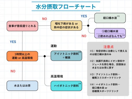 水分「水分摂取フローチャート」
