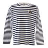 シナコバ 長袖Tシャツ 25120010「定番人気！ネイビー×オフホワイトのボーダー長袖Tシャツ」