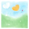 「風船と大きなハート🎈」