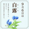 二十四節季｜白露「9月6日は二十四節気「白露」—朝夕の涼しさと露草の美しさを感じて」