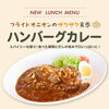 ハンバーグカレー「新ランチ「ハンバーグカレー」フライドオニオンの食感とだしの旨みが決め手」