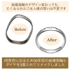 「同窓会に出席するため、50年前の結婚指輪にダイヤを3個入れてリメイクしました✨」