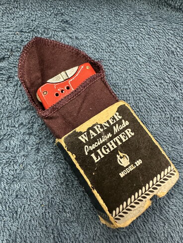 箱はかろうじての状態です😩「1930's WARNER LIGHTER MODEL 130 とてもレアなライターです」