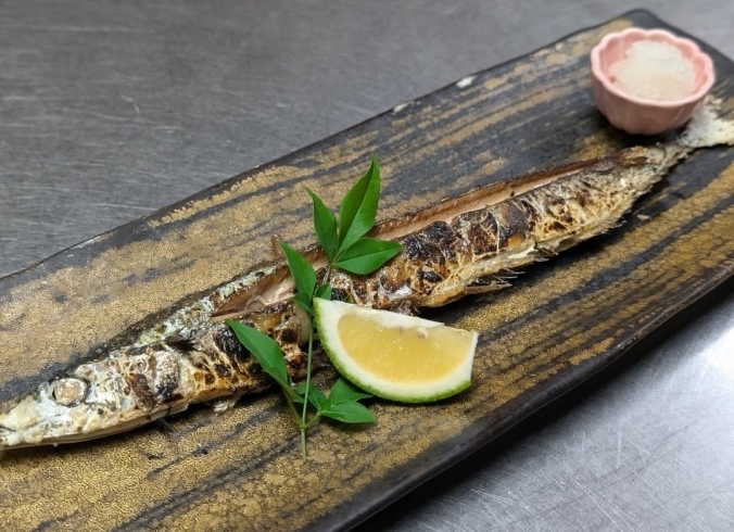 秋刀魚の塩焼き「秋の味覚・秋刀魚の塩焼きが登場!」