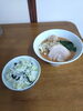 味噌ラーメン味玉トッピングと薬味ごはん「新メニュー!」